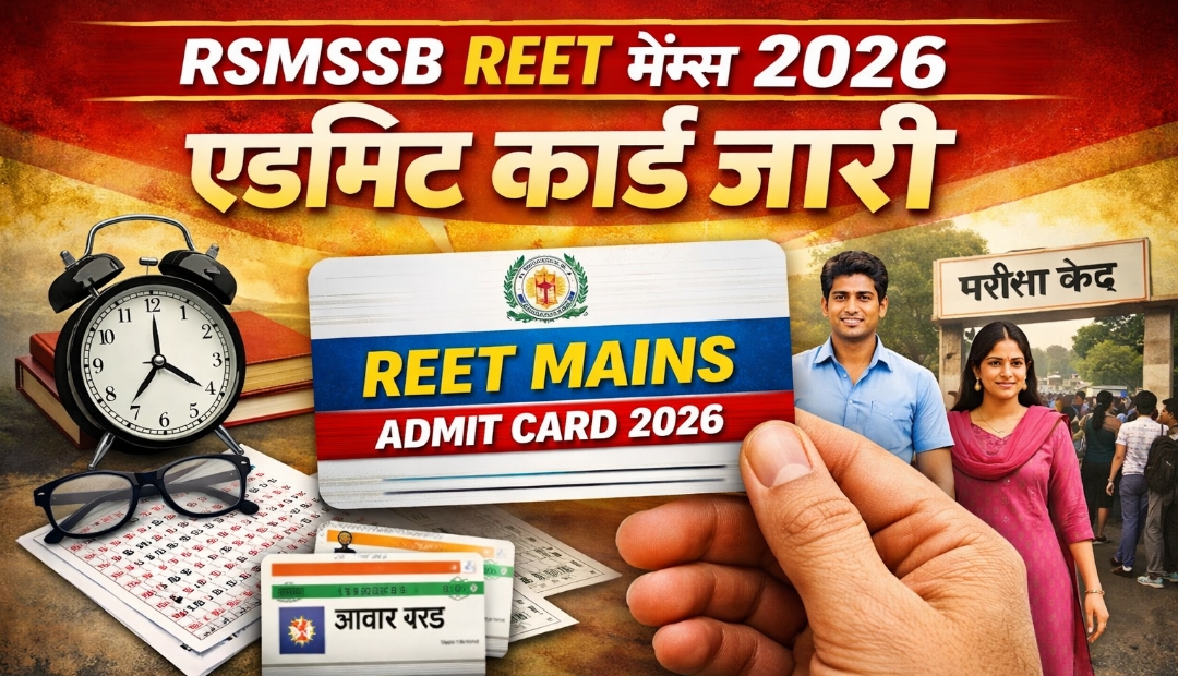 RSMSSB REET Mains Admit Card 2026 जारी, यहां से करें डाउनलोड, जानें ड्रेस कोड व परीक्षा नियम
